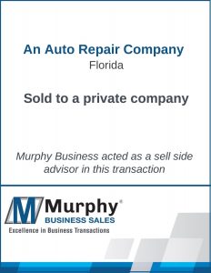 An Auto Repair Company Sold by Murphy Business Clearwater Office